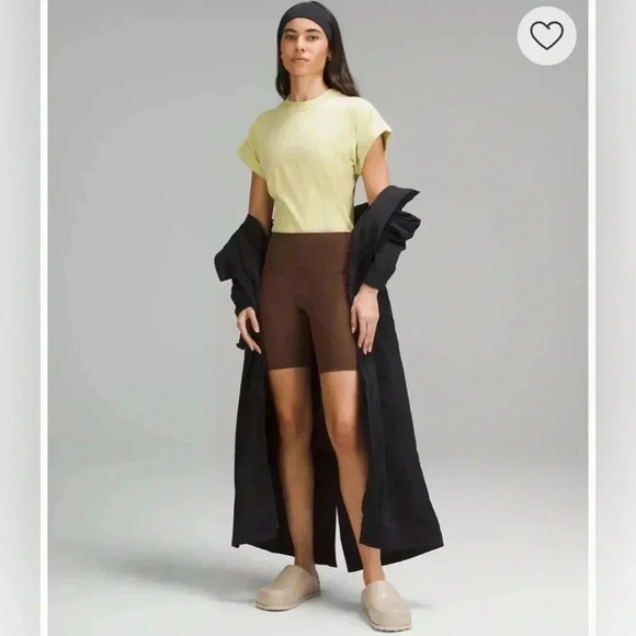 Lululemon Cotton T Shirt Bodysuit NWT Light Lime Green Open Back Women’s Medium - Picture 4 of 13